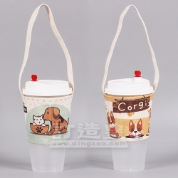 帆布奶茶手提杯套（數碼彩印）
