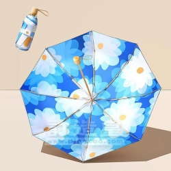 21吋雙層金桿黑膠太陽傘